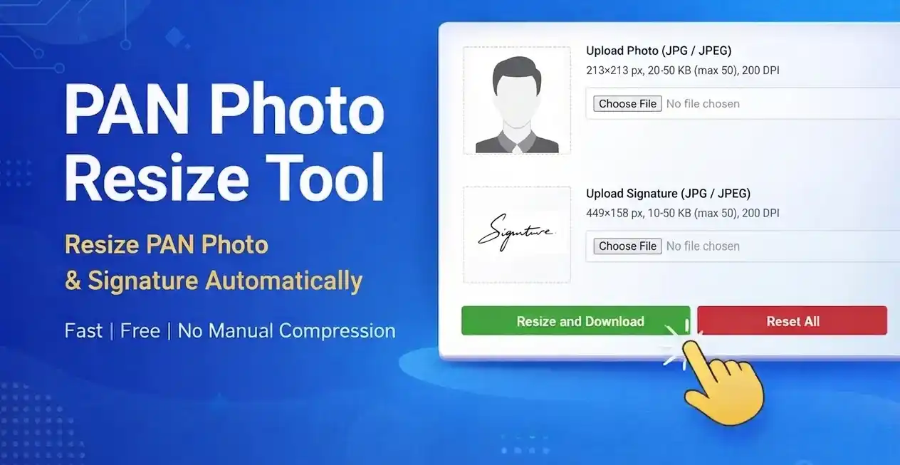 Pan Photo Resize Tool interface preview