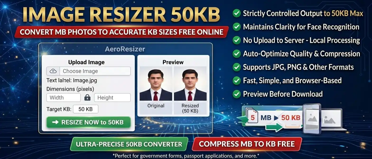 50KB Image Resizer tool – resize image to 50KB online free