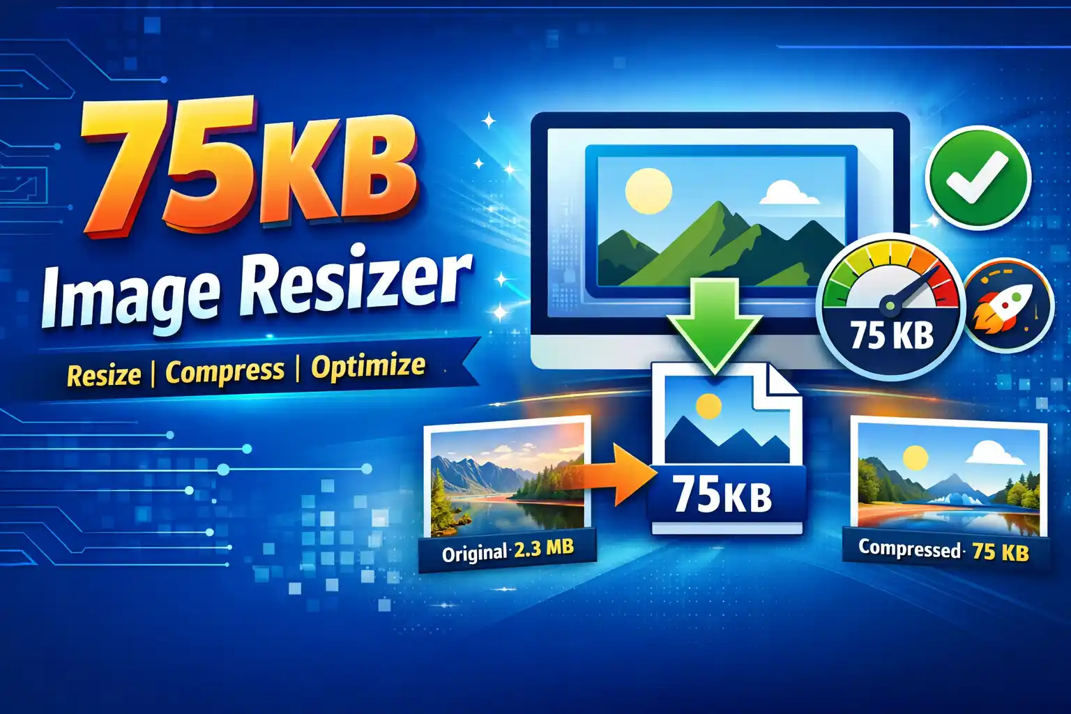 75KB Image Resizer - Govt Photo Resizer